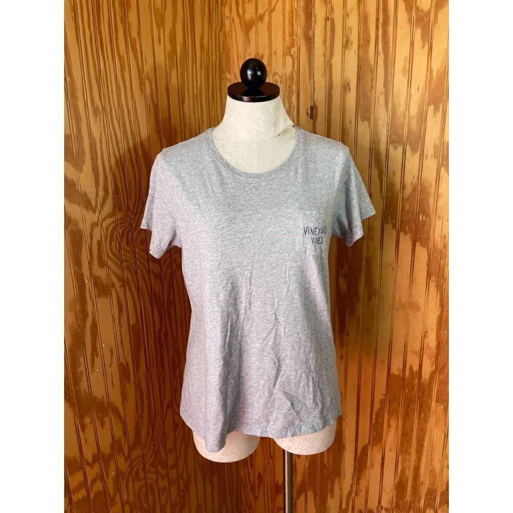 Vineyard Vines Womens‎ T-Shirt Pullover Top Graphic Tee Short Sleeve Gray Sz M